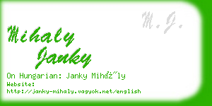 mihaly janky business card